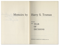Harry Truman Signed 2 Volume Set of His ''Memoirs'' -- Each Volume Signed in Near Fine Condition