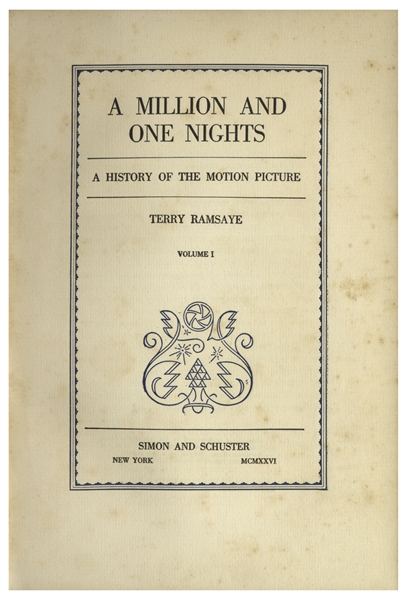 Thomas Edison Signed Copy of ''A Million And One Nights: A History of The Motion Picture''