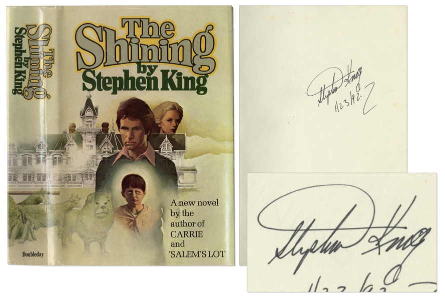Stephen King Signed First Edition of His Masterpiece, ''The Shining'' -- With First Edition Dust Jacket