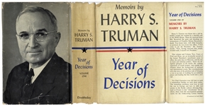 Harry Truman Signed ''Memoirs'' -- Uninscribed -- With Rare Invitation Card to Attend the 1955 ''Autographing Party'' With Truman