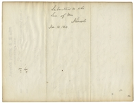 Outstanding Abraham Lincoln Autograph Endorsement Signed as President -- Regarding the 1864 Confederate Treason Trials in Indiana