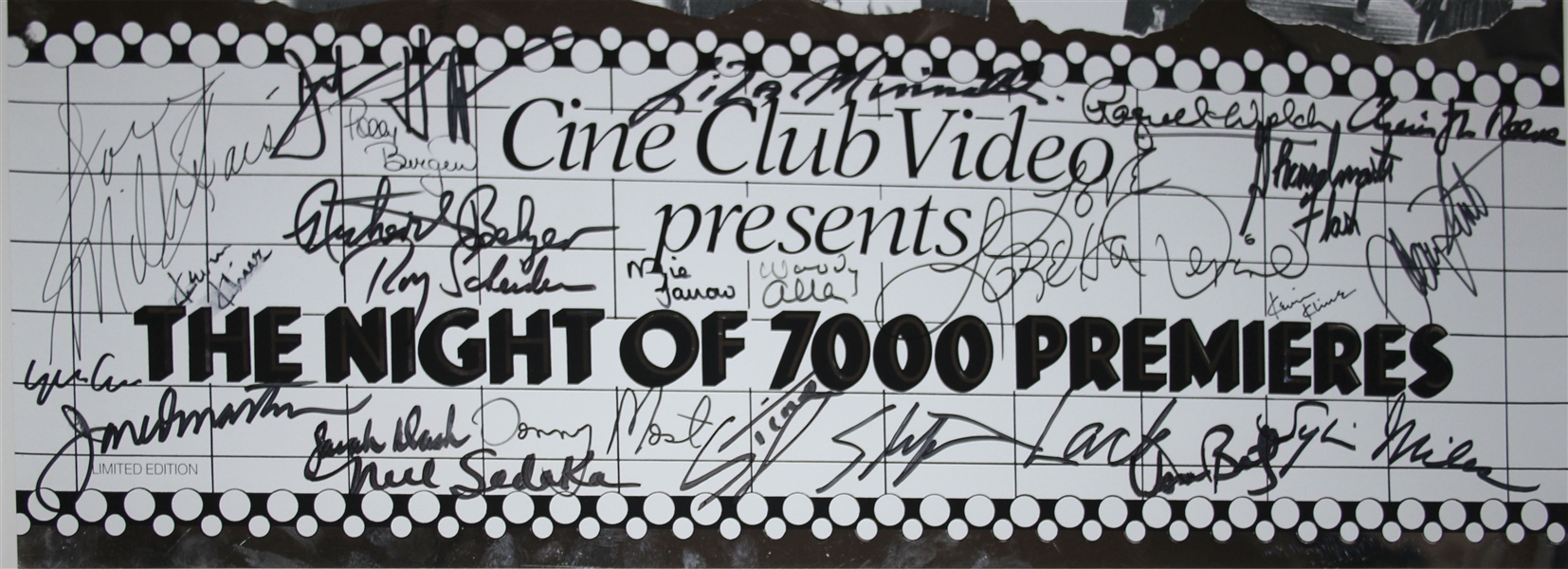 Star Studded Signed Movie Premiere Poster -- Signed by Christopher Reeve, Warren Beatty, Sting, Yoko Ono, Woody Allen, Mia Farrow, Liza Minelli, Dustin Hoffman & More