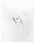 Original Sketch of Diana Ross by Legendary Graphic Artist Sandy Dvore