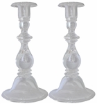 Beautiful Steuben Candlesticks Owned & Used by Ronald & Nancy Reagan