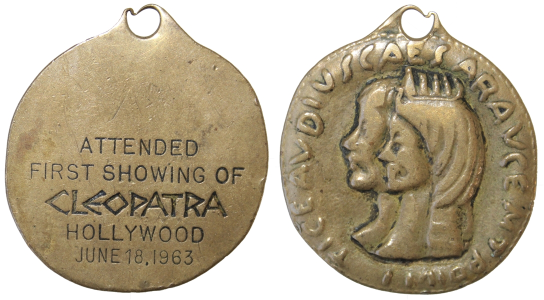Cleopatra Medallion Given at the Hollywood Premiere in June 1963 -- Given to Cleopatra Cinematographer Leon Shamroy