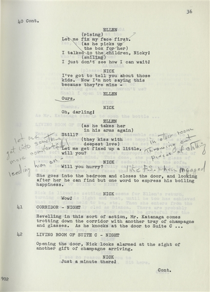 Marilyn Monroe Heavily Hand-Annotated Script for Her Last Role, ''Something's Got to Give'' -- Marilyn Makes Copious Notes to Herself About Her Character, ''easy/very intimate/very real''