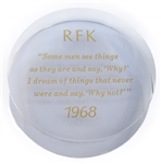 Robert F. Kennedy Commemorative Paperweight -- From the Kennedy Family