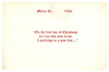 Robert Kennedy Family Christmas Card From 1966 -- Featuring Their 9 Children in a ''Pear'' Tree