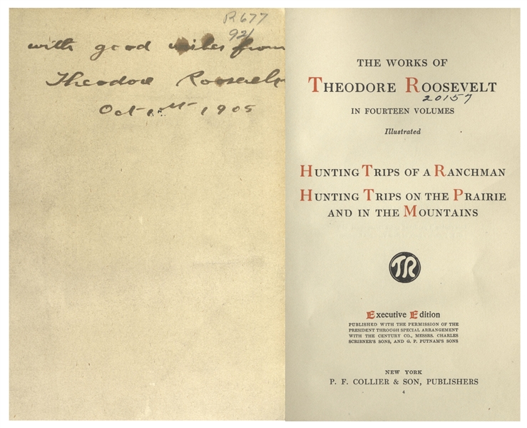 Theodore Roosevelt Signed Collection of His Writings -- Signed as President, With PSA/DNA COA