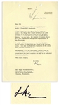 Dwight Eisenhower Typed Letter Signed to His Brother Edgar -- ...I am quite doubtful as to the wisdom of any private group attempting to establish foreign policy for the United States...