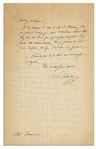 Mastermind Behind The Statue of Liberty Edouard Laboulaye Autograph Letter Signed -- Rare