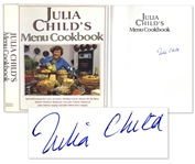 Julia Child Signed Julia Childs Menu Cookbook