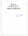 Julia Child Signed ''Julia Child's Menu Cookbook''