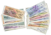 Lot of 100 Personal Checks Signed by Classic Hollywood Film Star Mary Astor