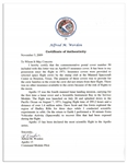 Apollo 15 Crew-Signed NASA Astronaut Insurance Cover -- Signed ''Al Worden'', ''Dave Scott'' & ''Jim Irwin'' -- Cancelled 26 July 1971 -- 6.5'' x 3.75'' -- Near Fine -- With COA From Worden