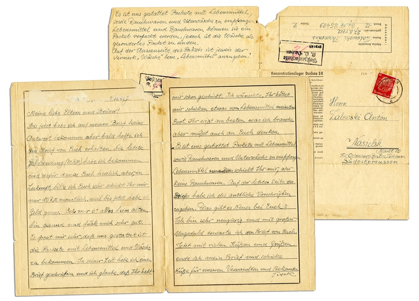 Dachau Concentration Camp Letter From 1942 -- ''Petition for release to the guards is useless''