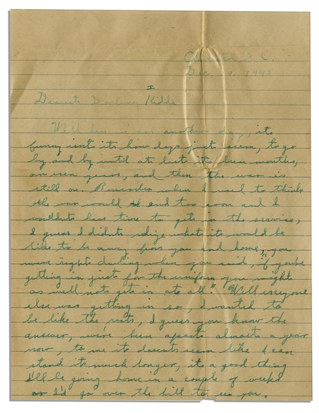 Rene Gagnon WWII Letter Lot -- ''...Remember when I used to think the war would end too soon...''