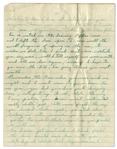 Iwo Jima Flag Raiser Rene Gagnon Autograph Letter Signed -- ''...This is the old Rene Gagnon writing now, the one you used to know in civilian life...'' -- Also With Signed Envelope