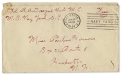 Iwo Jima Flag Raiser Rene Gagnon Autograph Letter Signed -- ''...This is the old Rene Gagnon writing now, the one you used to know in civilian life...'' -- Also With Signed Envelope