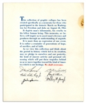 Scarce Civil Rights Artwork Given to Attendees at the ''March on Washington for Jobs and Freedom'' -- Stunning Images