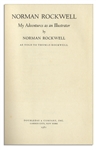 Norman Rockwell Signed Autobiography ''My Adventures as an Illustrator'' With Unclipped Dust Jacket