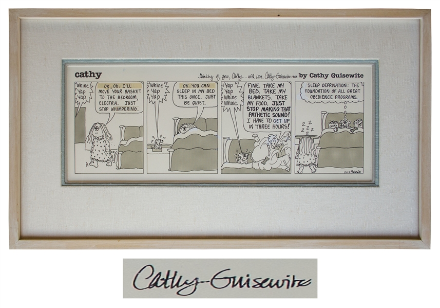 Lot of 4 Original Comic Strips: ''Cathy'', ''Baby Blues'' & ''Pickles''