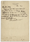 Clarence Darrow Autograph Letter Signed -- To His Colleague Forrest Black, Who, Like Darrow, Vehemently Disagreed With the 19th Amendment of Prohibition