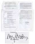 Ray Bradbury Document Signed Regarding the Rights for the Stage Version of His Masterpiece Fahrenheit 451