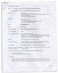 Ray Bradbury Document Signed Regarding the Rights for the Stage Version of His Masterpiece ''Fahrenheit 451''