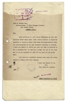 1924 Letter Signed From the Egyptian Government Regarding the Excavation of King Tuts Tomb -- ...stone from king Tout-Ankh-Amouns tomb...a crypt cut out in the rock...