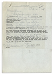 Mary Astor 1967 Autograph Letter Signed -- To Her Agent, Regarding Her Upcoming Novel, ''A Place Called Saturday''