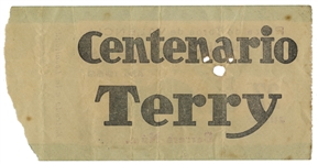 Ernest Hemingway's Own Bullfighting Ticket From 27 July 1959 -- From the ''Plaza de Toros de Valencia'' -- Hemingway Wrote About the Bullfights of 1959 in His Final Book
