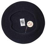 Alicia Keys Worn Navy Blue Beret Designed by ''Lola''-- With a COA From Alicia Keys