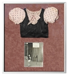 Shirley Temple Screen-Worn Blouse From 1933 Film The Kids Last Fight -- Framed Presentation