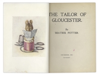 Beatrix Potter Signed 1902 First Edition, First Impression of ''The Tailor of Gloucester'' -- Very Rare