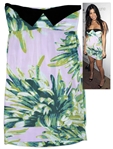 Kourtney Kardashian Owned Floral Pattern Strapless Dress