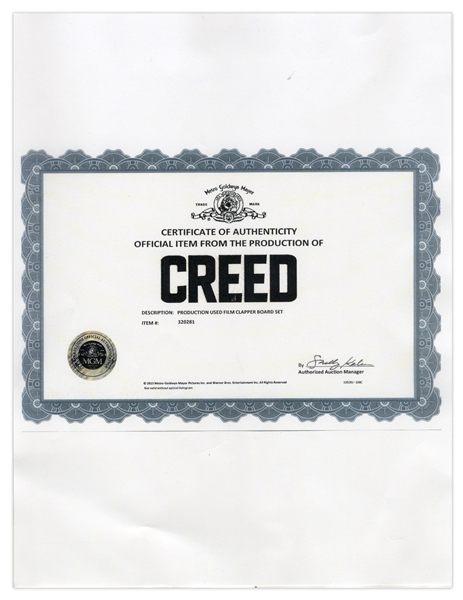 ''Creed'' Clapperboard Piece