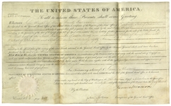 James Monroe Land Grant Signed as President