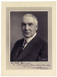 Set of Two 10'' x 13'' Signed Photos by Warren Harding & Florence Harding