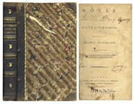 Thomas Jeffersons 1st U.K. Edition of Notes on the State of Virginia -- From 1787