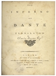 First English Translation of ''Dante's Inferno'' From 1782