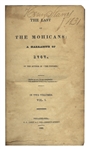 James Fenimore Cooper's ''Last of the Mohicans'' First Edition -- Scarce in Original Boards