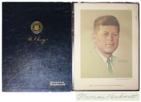 Norman Rockwell Signed Lithograph of JFK -- Appeared as the Cover of The Saturday Evening Post in 1960