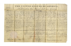Andrew Jackson Land Grant Signed as President