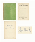 Ayn Rand Signed First Edition of The Fountainhead