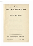 Ayn Rand Signed First Edition of ''The Fountainhead''