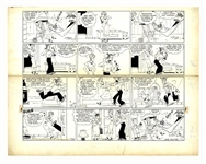 Chic Young Hand-Drawn Blondie Sunday Comic Strip From 1938 -- Another Woman Calls on Dagwood