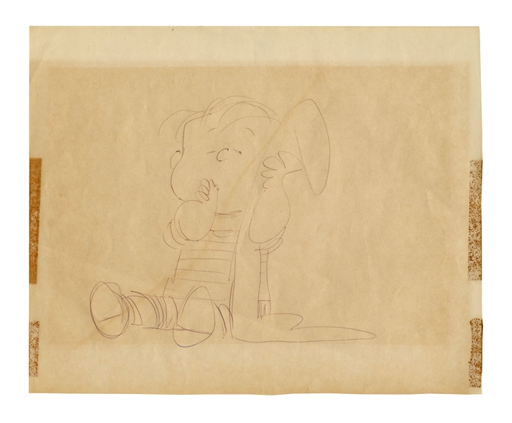 Charles Schulz Drawing of Linus
