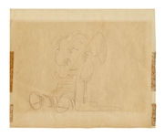 Charles Schulz Drawing of Linus