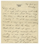 Franklin D. Roosevelt Autograph Letter Signed to His Son, FDR Jr. -- Also With Handwritten Envelope Signed -- ''...I am off...to preach a sermon in the Church this evening!...''
